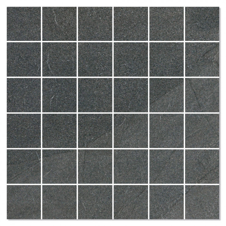 Mosaik Klinker Duostone Mørkegrå Mat 30x30 (5x5) cm-0